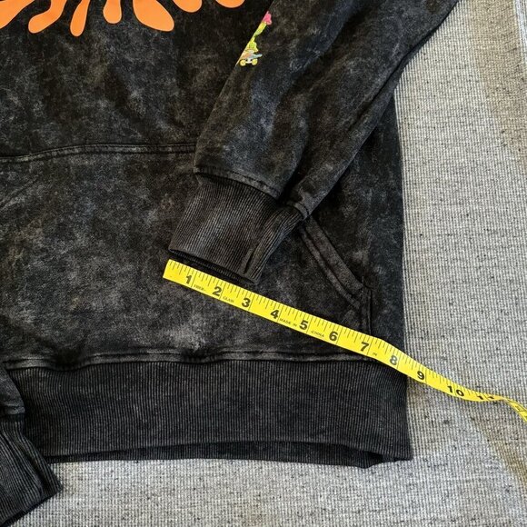Nickelodeon Logo Retro 90's Style  Black Hoodie Graphic Print Women Size S - Picture 8 of 14